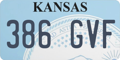 KS license plate 386GVF