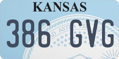 KS license plate 386GVG