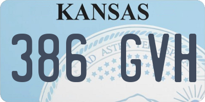 KS license plate 386GVH