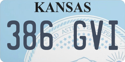 KS license plate 386GVI