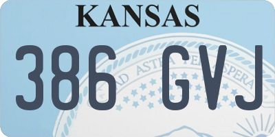 KS license plate 386GVJ