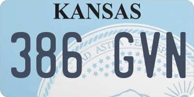 KS license plate 386GVN