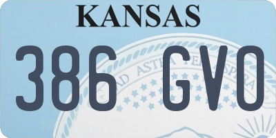 KS license plate 386GVO