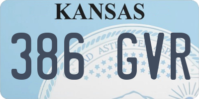 KS license plate 386GVR