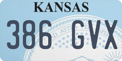 KS license plate 386GVX