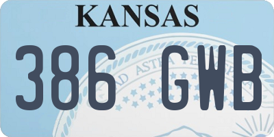 KS license plate 386GWB