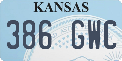 KS license plate 386GWC
