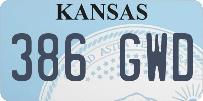 KS license plate 386GWD