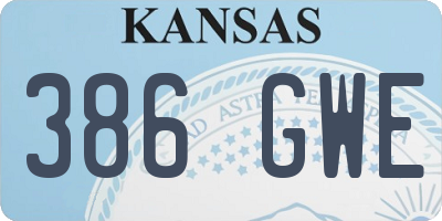 KS license plate 386GWE