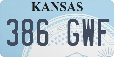 KS license plate 386GWF