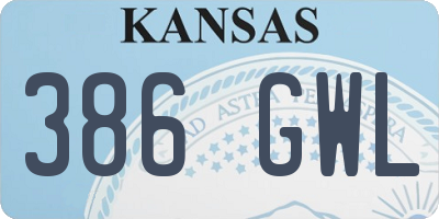 KS license plate 386GWL