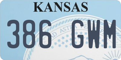 KS license plate 386GWM