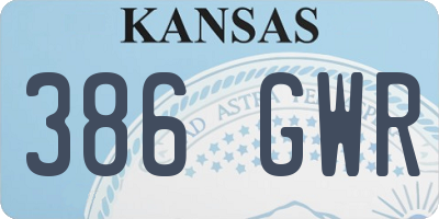 KS license plate 386GWR