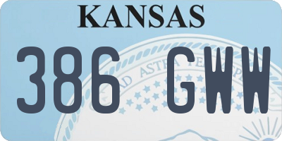 KS license plate 386GWW