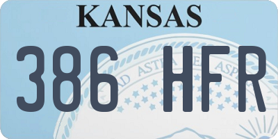 KS license plate 386HFR