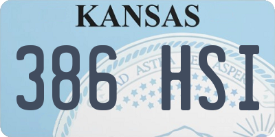 KS license plate 386HSI