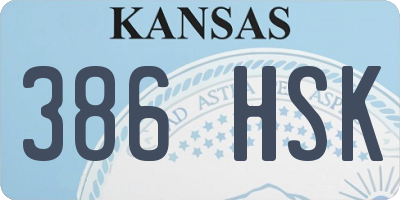 KS license plate 386HSK