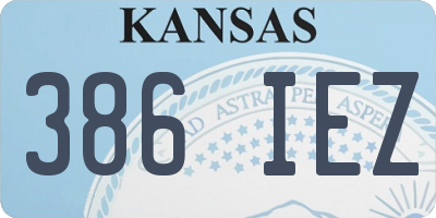 KS license plate 386IEZ