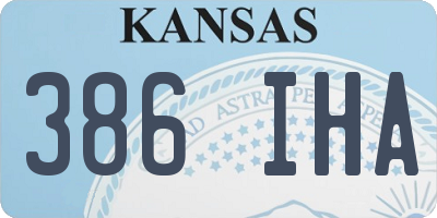 KS license plate 386IHA
