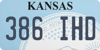 KS license plate 386IHD