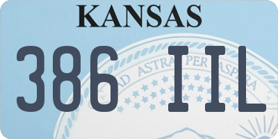 KS license plate 386IIL