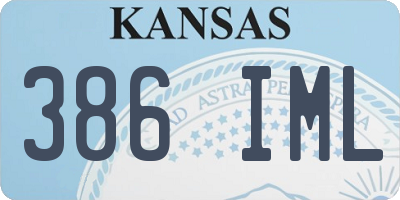 KS license plate 386IML