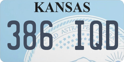 KS license plate 386IQD