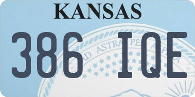 KS license plate 386IQE