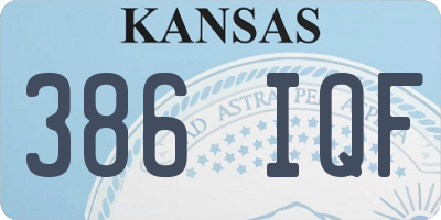 KS license plate 386IQF