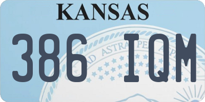 KS license plate 386IQM