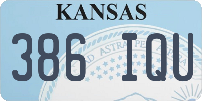 KS license plate 386IQU