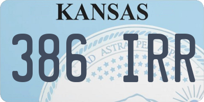 KS license plate 386IRR