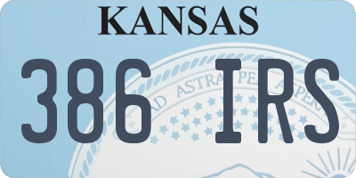KS license plate 386IRS
