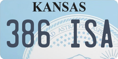 KS license plate 386ISA