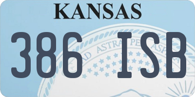 KS license plate 386ISB
