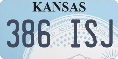 KS license plate 386ISJ