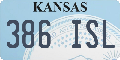 KS license plate 386ISL