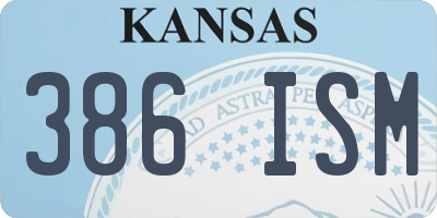 KS license plate 386ISM