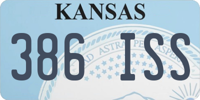 KS license plate 386ISS