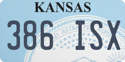 KS license plate 386ISX