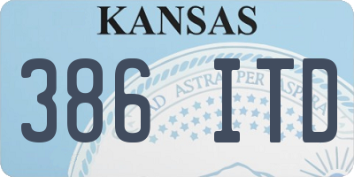 KS license plate 386ITD