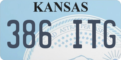 KS license plate 386ITG