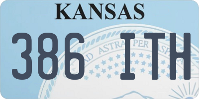 KS license plate 386ITH
