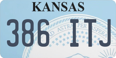 KS license plate 386ITJ