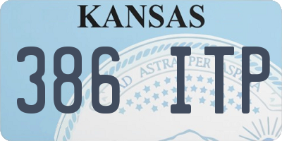 KS license plate 386ITP