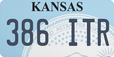 KS license plate 386ITR