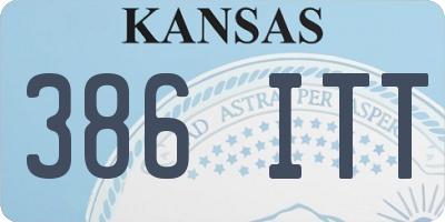 KS license plate 386ITT