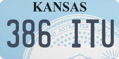 KS license plate 386ITU