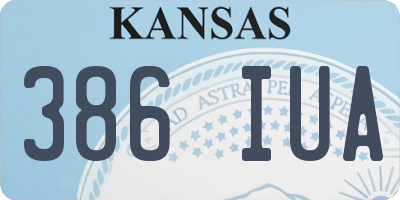 KS license plate 386IUA
