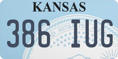 KS license plate 386IUG